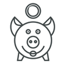 savings icon, piggy bank, installment plan